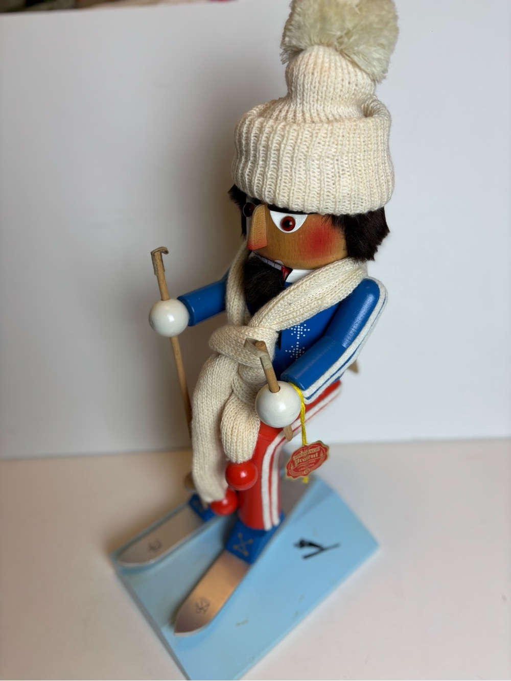 Steinbach “Big Skier” Nutcracker-18”Handmade Germany/Kurt Adler Collection/flaw